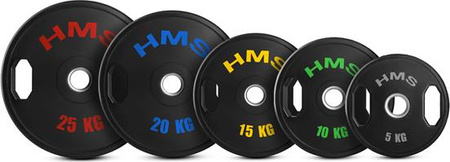 Talerz olimpijski ogumowany 2 x 10 kg HMS TOG10 2 x 10 kg