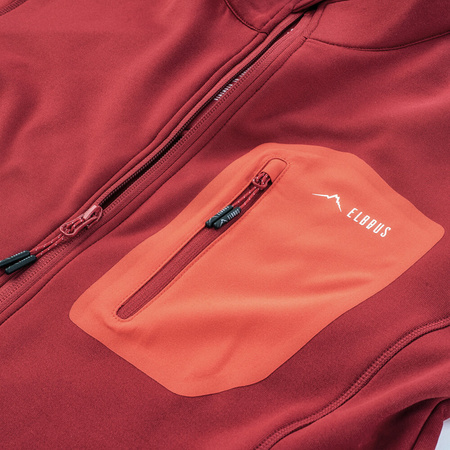 Męska bluza Elbrus Emino Polartec chili pepper/flame scarlet rozmiar M