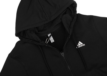 Bluza damska adidas Essentials Linear Full-Zip French Terry Hoodie czarna IS2072