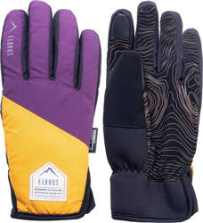 Damskie rękawice Elbrus POINTE WO'S cadmium yellow/plum purple rozmiar S/M