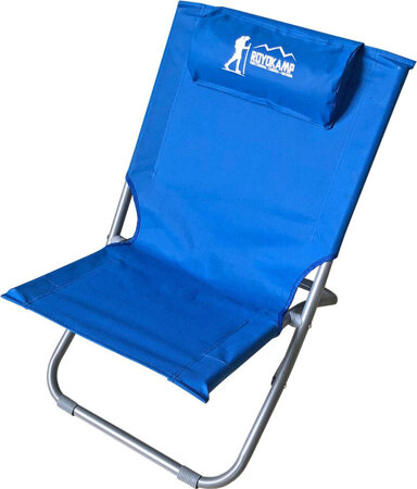 Leżak fotel ogrodowy turystyczny plażowy składany niebieski