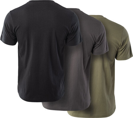 Męska koszulka z krótkim rękawem Magnum BASIC T-SHIRT 3-PACK olivine/forged iron/black rozmiar M
